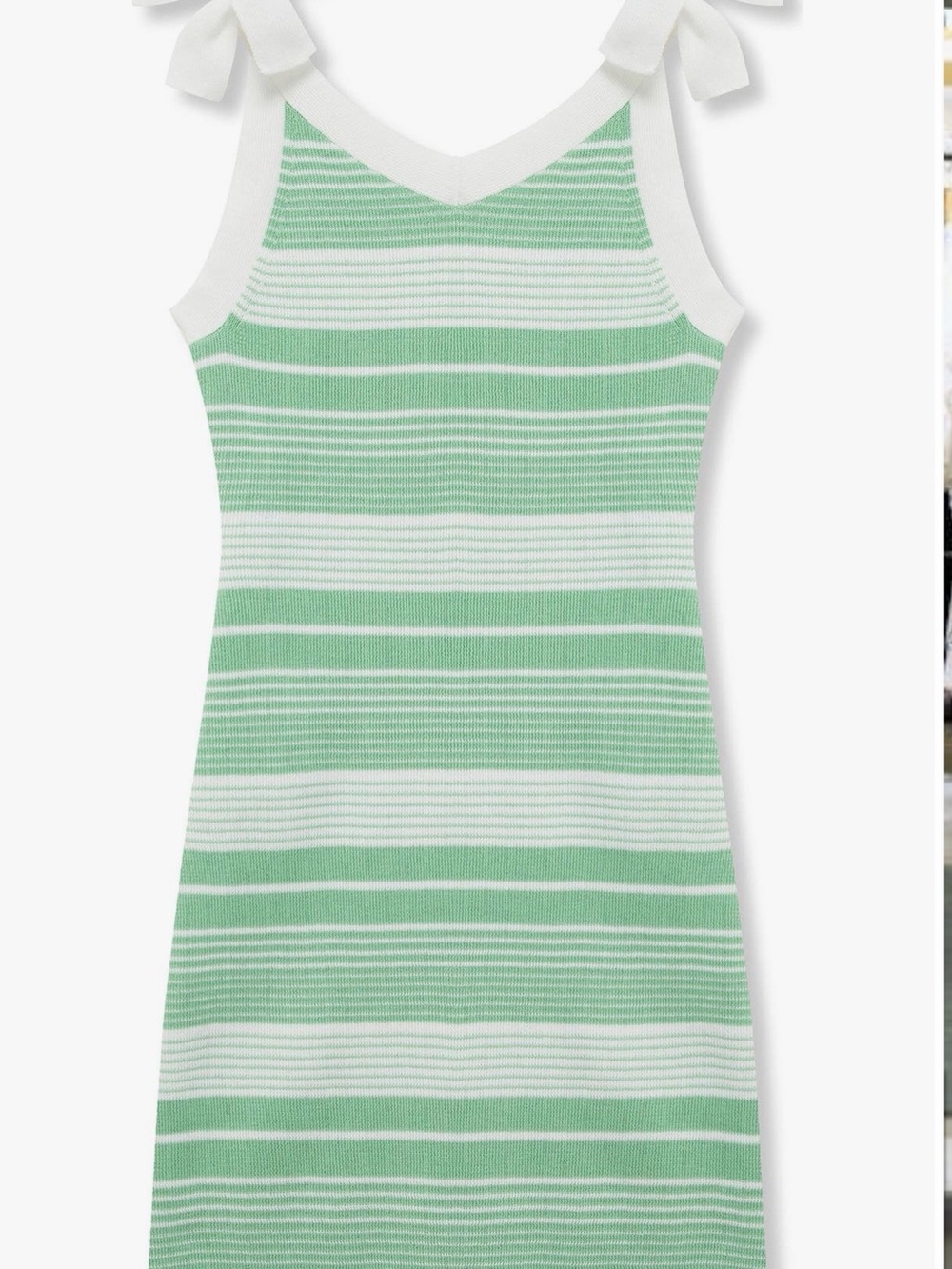 Girls' Mint Green & White Striped Knit Tie-Shoulder Dress- Nordstrom